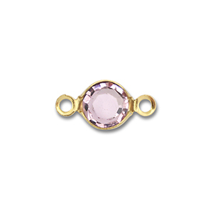 Appr&ecirc;ts en acier Inox connecteur rond Dor&eacute;-rose clair