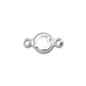 Appr&ecirc;ts en acier Inox connecteur rond Argent&eacute;-transparent