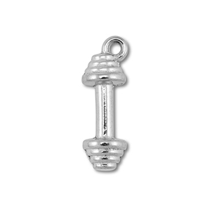 Breloques en acier Inox halt&egrave;re Argent&eacute;