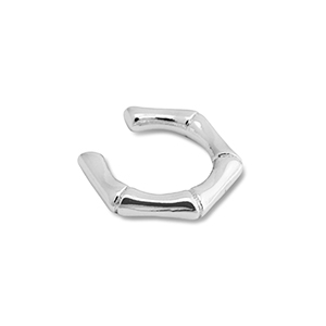 Boucles d'oreilles en acier inox ear cuff Argent&eacute;