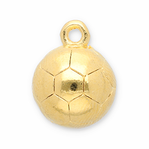 Breloques en m&eacute;tal DQ football Dor&eacute; (sans nickel)