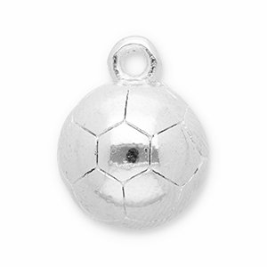 Breloques en m&eacute;tal DQ football Argent&eacute; antique (sans nickel)