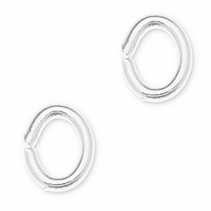 Appr&ecirc;ts en m&eacute;tal DQ anneau bris&eacute; ovale Argent&eacute; antique (sans nickel)