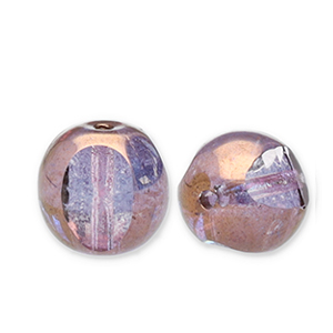 Perles tch&egrave;ques FPB rond 6mm Light amethyst-bronze