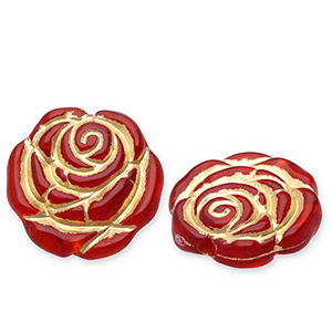 Perles acryliques rose Rouge-dor&eacute;