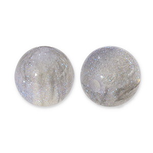 Perles acryliques avec pailletes 6 mm Gris-turquoise