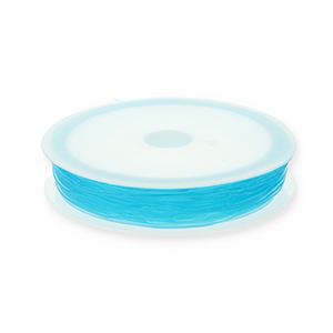 Fil &eacute;lastique 0.8mm Bleu turquoise
