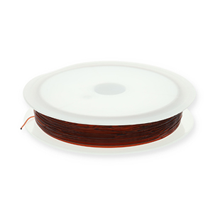 Fil &eacute;lastique 0.5mm Marron