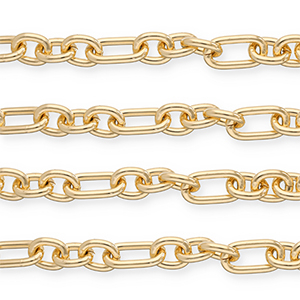 Appr&ecirc;ts en aluminium cha&icirc;ne maille jaseron maille for&ccedil;at Dor&eacute;