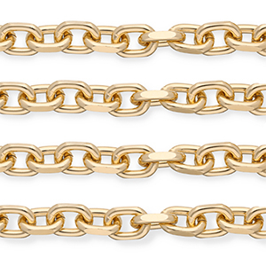 Appr&ecirc;ts en aluminium cha&icirc;ne maille jaseron maille for&ccedil;at Dor&eacute;
