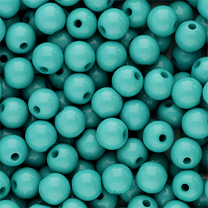 Perles acryliques 8 mm brillant Vert p&eacute;trole