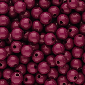 Perles acryliques 8 mm brillant Marron bourgogne