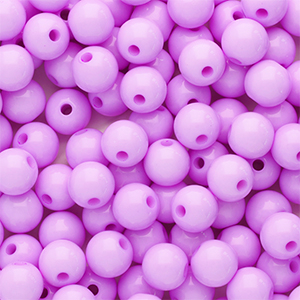 Perles acryliques 8 mm brillant Rose lilas