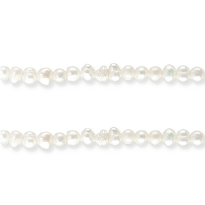 Perles d'eau douce nugget Blanc naturel