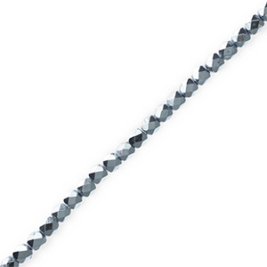 Perles &agrave; facettes Bleu clair m&eacute;tallique