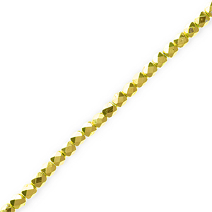 Perles &agrave; facettes Dor&eacute; m&eacute;tallique