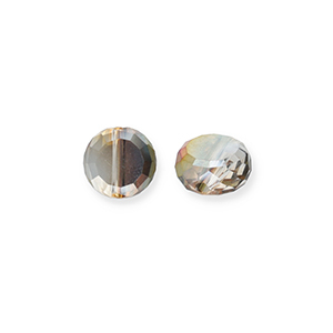 Perles &agrave; facettes Argent&eacute;-AB coating