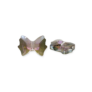Perles &agrave; facettes Fashion n&oelig;ud Argent&eacute;-AB coating