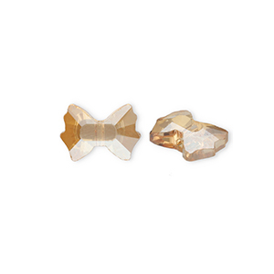 Perles &agrave; facettes Fashion n&oelig;ud Beige p&ecirc;che-pearl shine coating