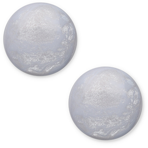 Cabochon classique 12mm Polaris Elements Jais Bleu ciel