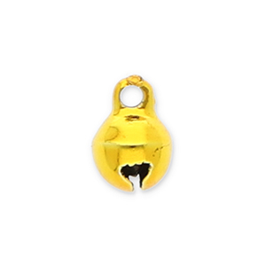 Breloques en m&eacute;tal petites cloches 6mm Dor&eacute;