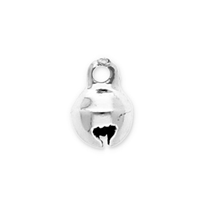Breloques en m&eacute;tal petites cloches 6mm Argent&eacute;