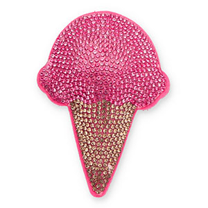 Pendentifs accroche-regard avec strass sucette de glace Rose fonc&eacute;-marron