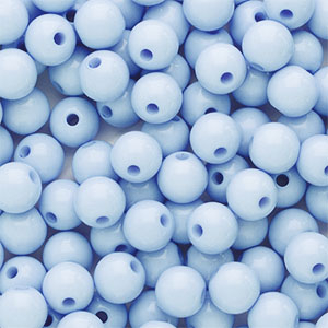 Perles acryliques 6 mm mat Bleu glac&eacute;