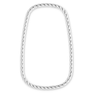 Appr&ecirc;ts en acier Inox connecteur rectangle Argent&eacute;