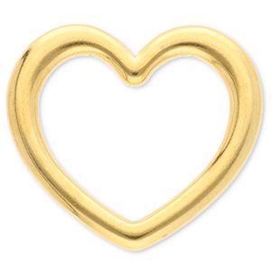 Appr&ecirc;ts en acier Inox connecteur coeur Dor&eacute;