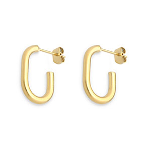 Boucles d'oreilles puces en acier inox Dor&eacute;