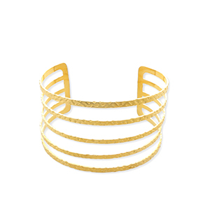 Bracelets en acier Inox jonc Dor&eacute;