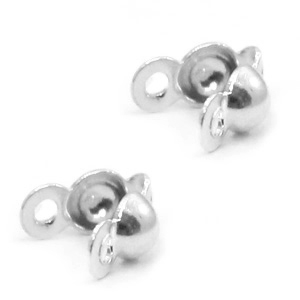 Argent 925 appr&ecirc;ts cache perles &agrave; &eacute;craser 3mm avec anneau Argent