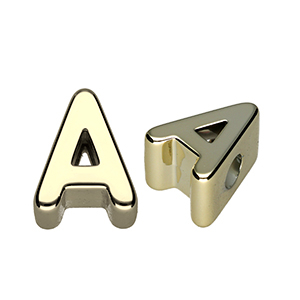 Perles acryliques alphabet lettre A Dor&eacute;