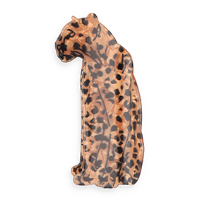 Accessoires pour cheveux pince &agrave; cheveux l&eacute;opard Marron nacr&eacute;-noir