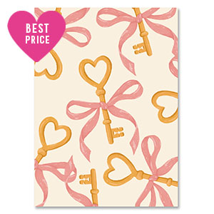 BY31&reg; Cartes &agrave; bijoux cl&eacute;s Blanc cass&eacute;-rouge-dor&eacute;