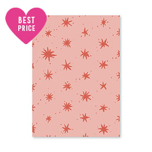 Cartes &agrave; bijoux &eacute;toiles Rose-rouge