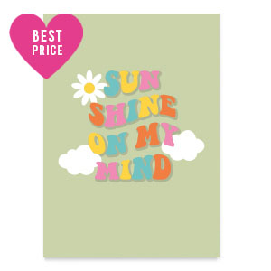 Cartes &agrave; bijoux  "Sunshine on my mind" Vert clair