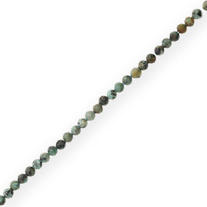 Pierres naturelles Calc&eacute;doine (Jaspe) 4mm facett&eacute;es Vert multicolore