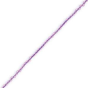 Pierres naturelles 2mm facett&eacute;es Am&eacute;thyste clair-pearl shine coating