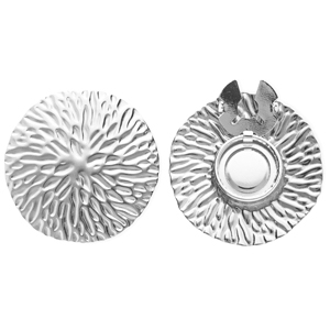 Cache-boutons en acier Inox rond Argent&eacute;