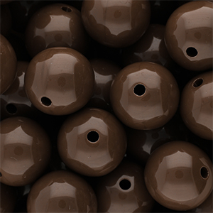 DQ Perles acryliques 18 mm brillant Cappuccino brown 19-1220 TCX