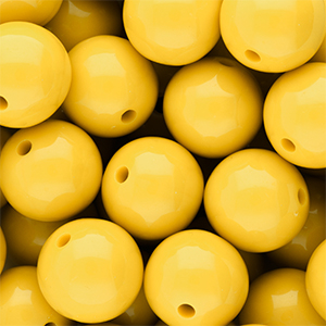 DQ Perles acryliques 18 mm brillant Vibrant yellow 13-0858 TCX