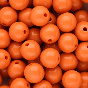 DQ Perles acryliques 12 mm brillant Orange peel 16-1359 TCX