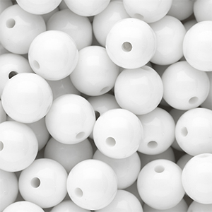 DQ Perles acryliques 12 mm brillant Snow white 11-0602 TCX