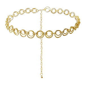 Cha&icirc;nes de taille bague double Dor&eacute;