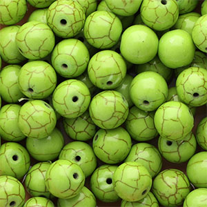 Perles en c&eacute;ramique 12&nbsp;mm Vert