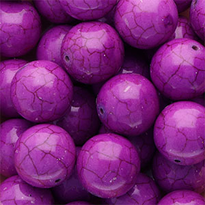Perles en c&eacute;ramique 20&nbsp;mm Violet