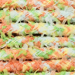 Paracorde tendance 8 mm Vert-orange corail-jaune-blanc