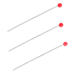 BY31&reg; Appr&ecirc;ts en acier inox clous &agrave; t&ecirc;te boule 35 mm Argent&eacute;-rouge